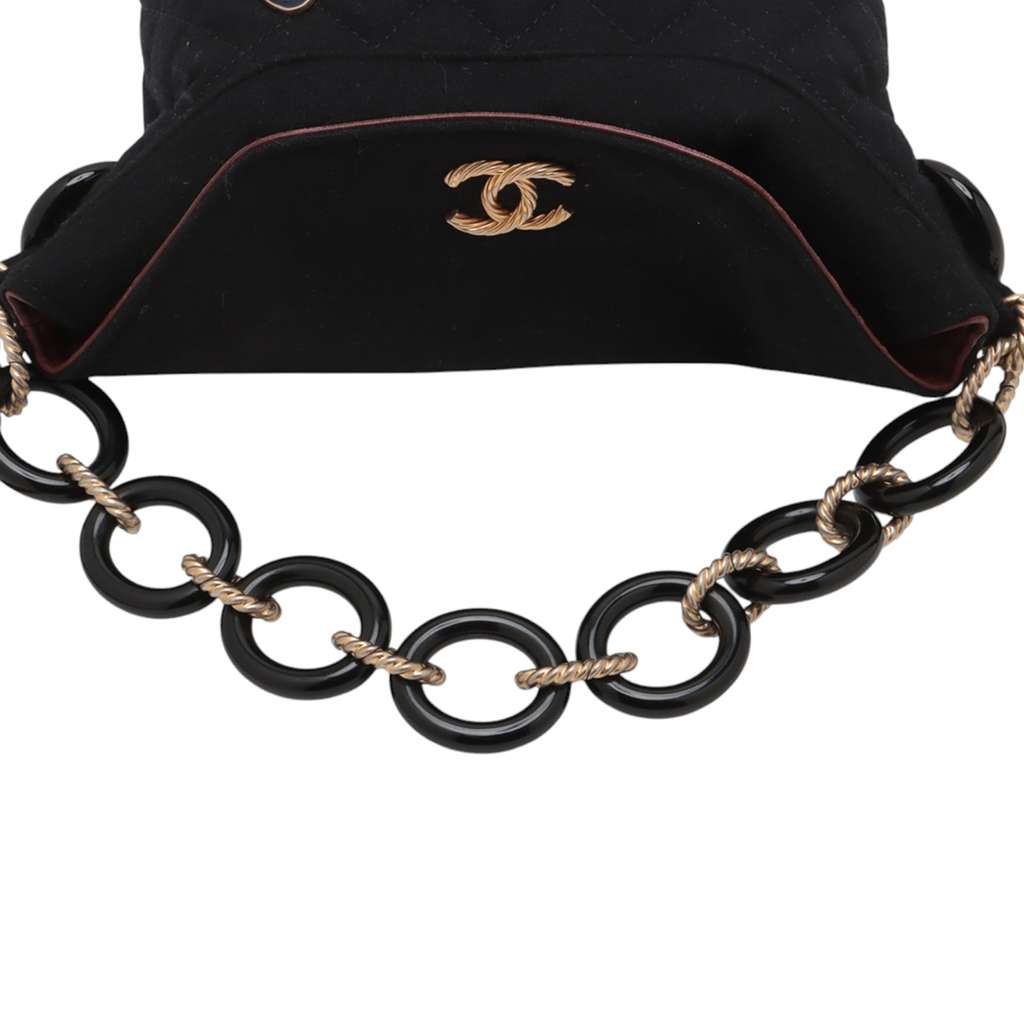 Chanel Paris Hamburg Quilted Wool Coco Sailor Charms Bucket Bag - Image 10