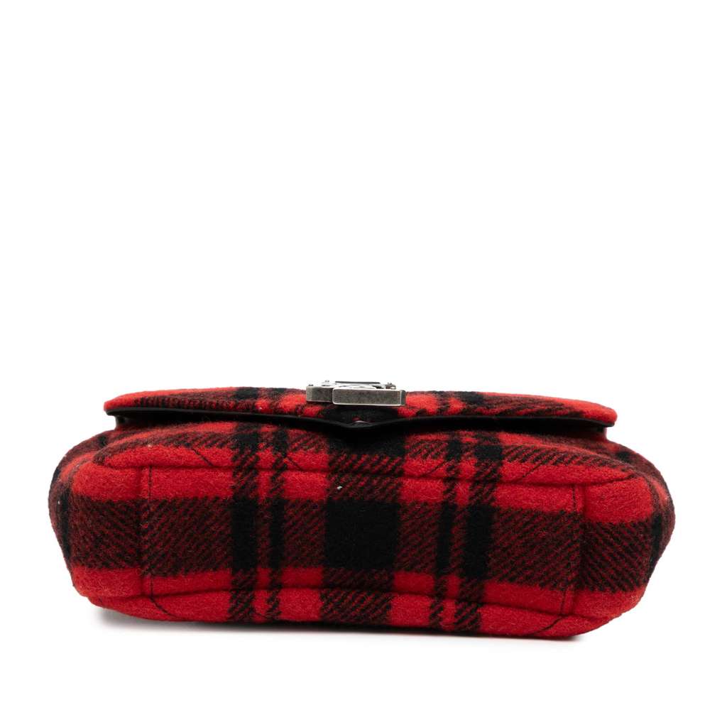 Saint Laurent Baby Chevron Tartan Wool Monogram Classic Chain Bag - Image 6