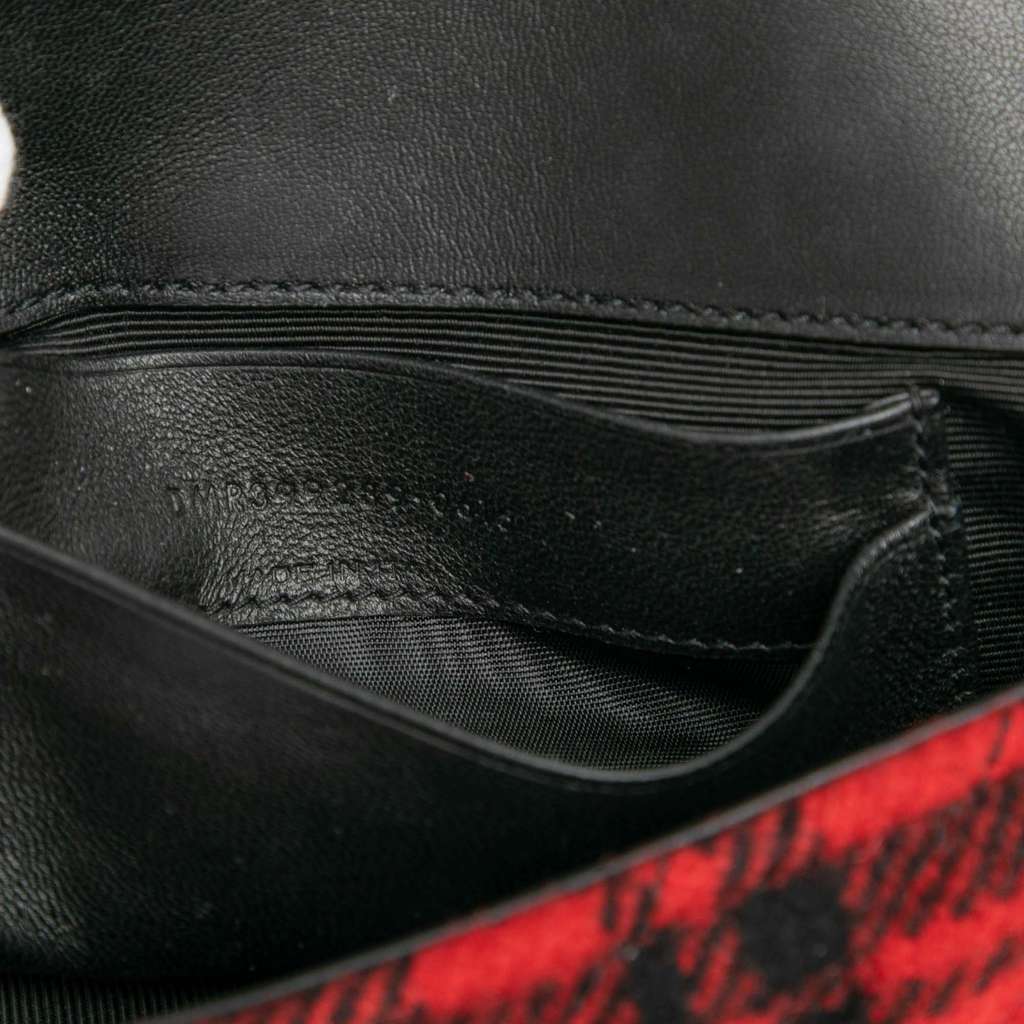 Saint Laurent Baby Chevron Tartan Wool Monogram Classic Chain Bag - Detail 1