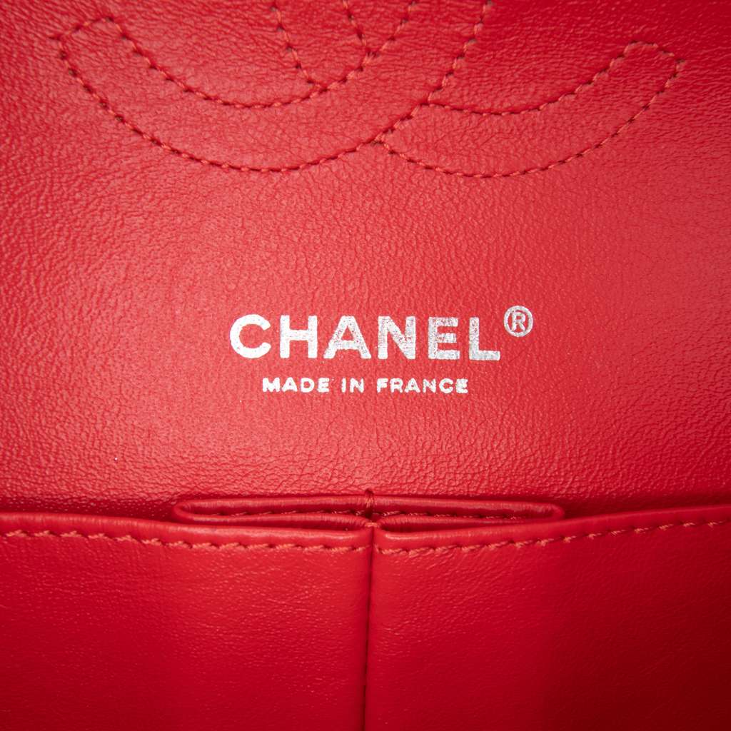 Chanel Medium Classic Bicolor Lambskin Double Flap - Side view