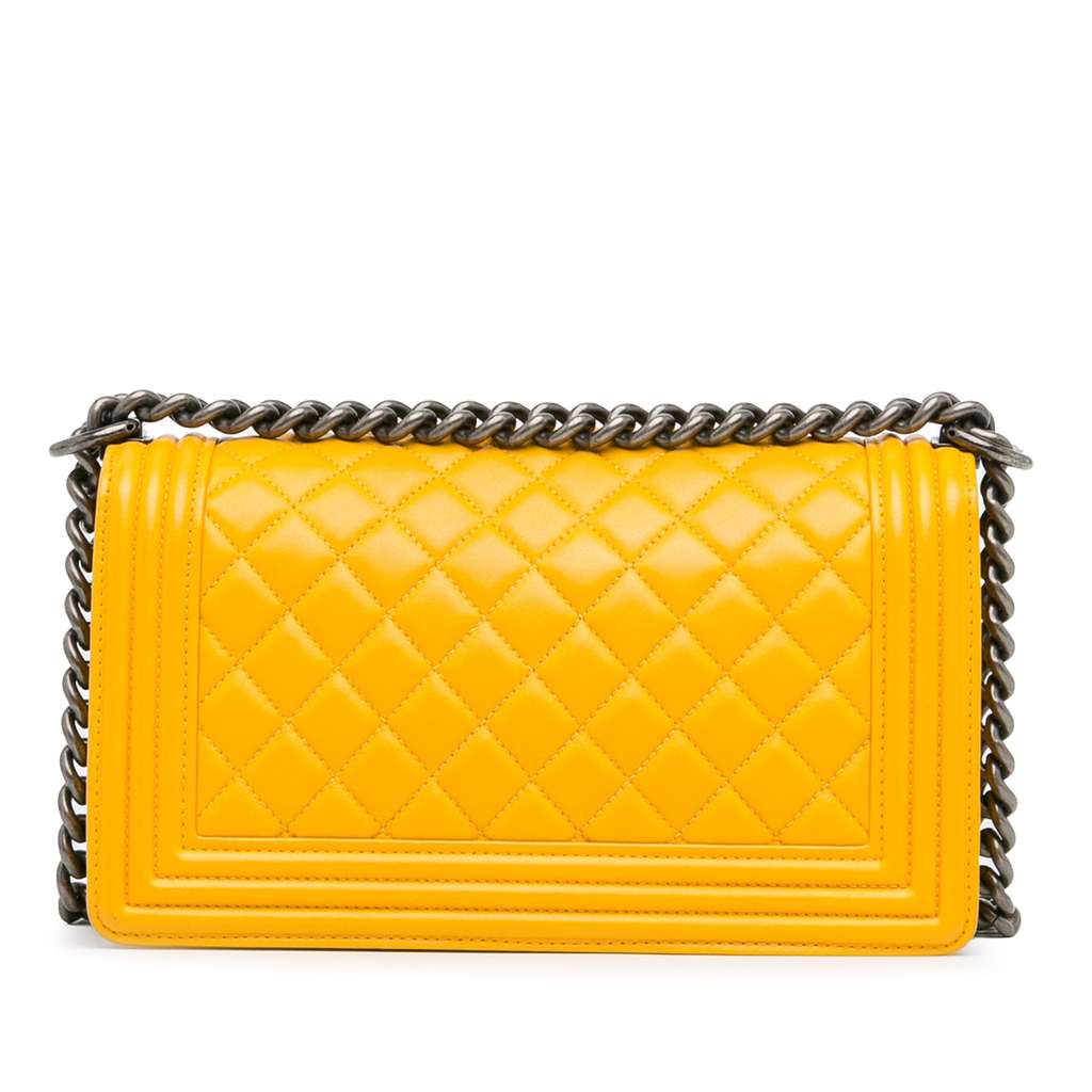 Chanel Old Medium Quilted Lambskin Boy Flap - Image 6