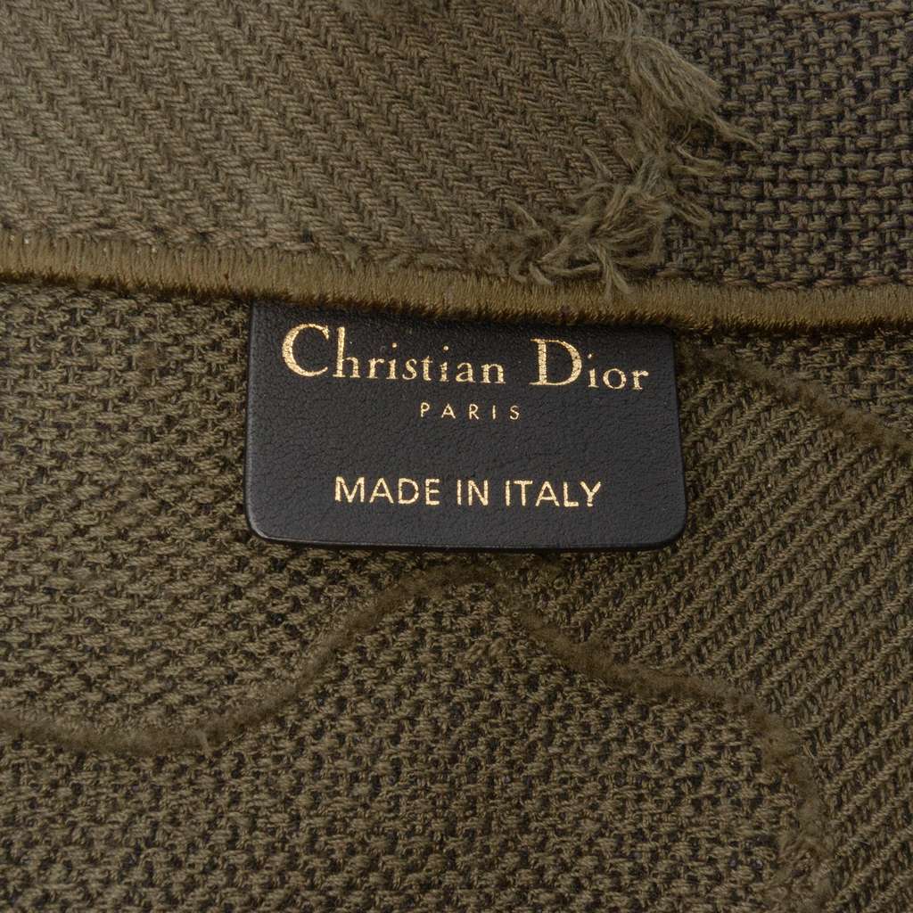 Dior Large Embroidered Canvas Camouflage Book Tote - Side view