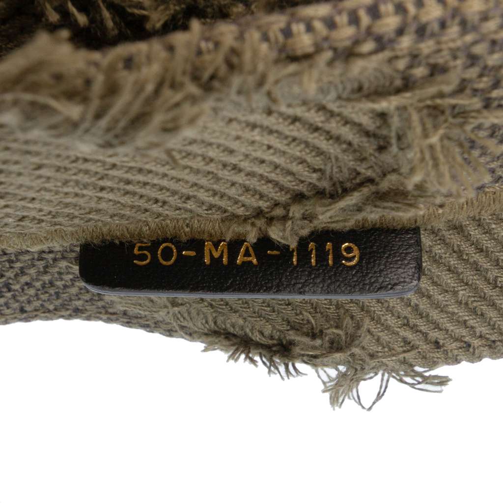 Dior Large Embroidered Canvas Camouflage Book Tote - Detail 1