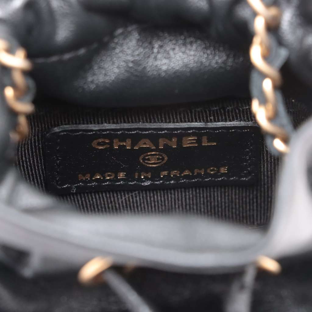 Chanel Mini Quilted Calfskin Drawstring Bucket Bag - 4