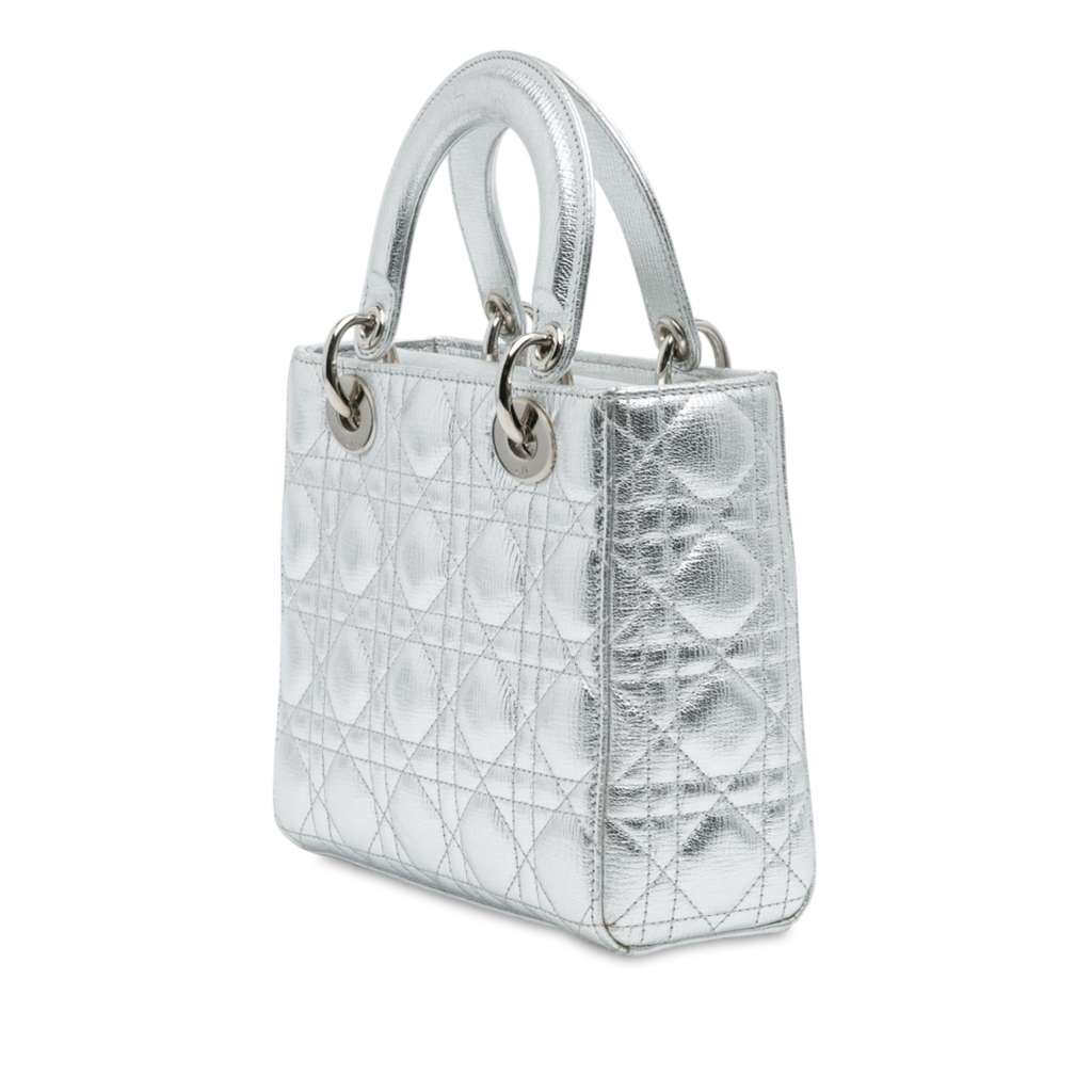 Dior Small Metallic Grained Calfskin Cannage My ABCDior Lady Dior - Back view