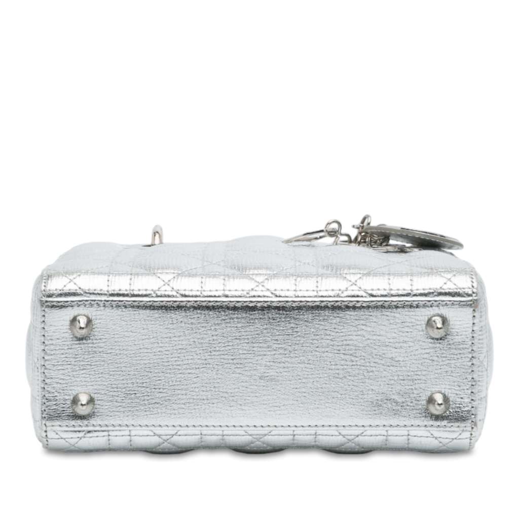 Dior Small Metallic Grained Calfskin Cannage My ABCDior Lady Dior - Image 6