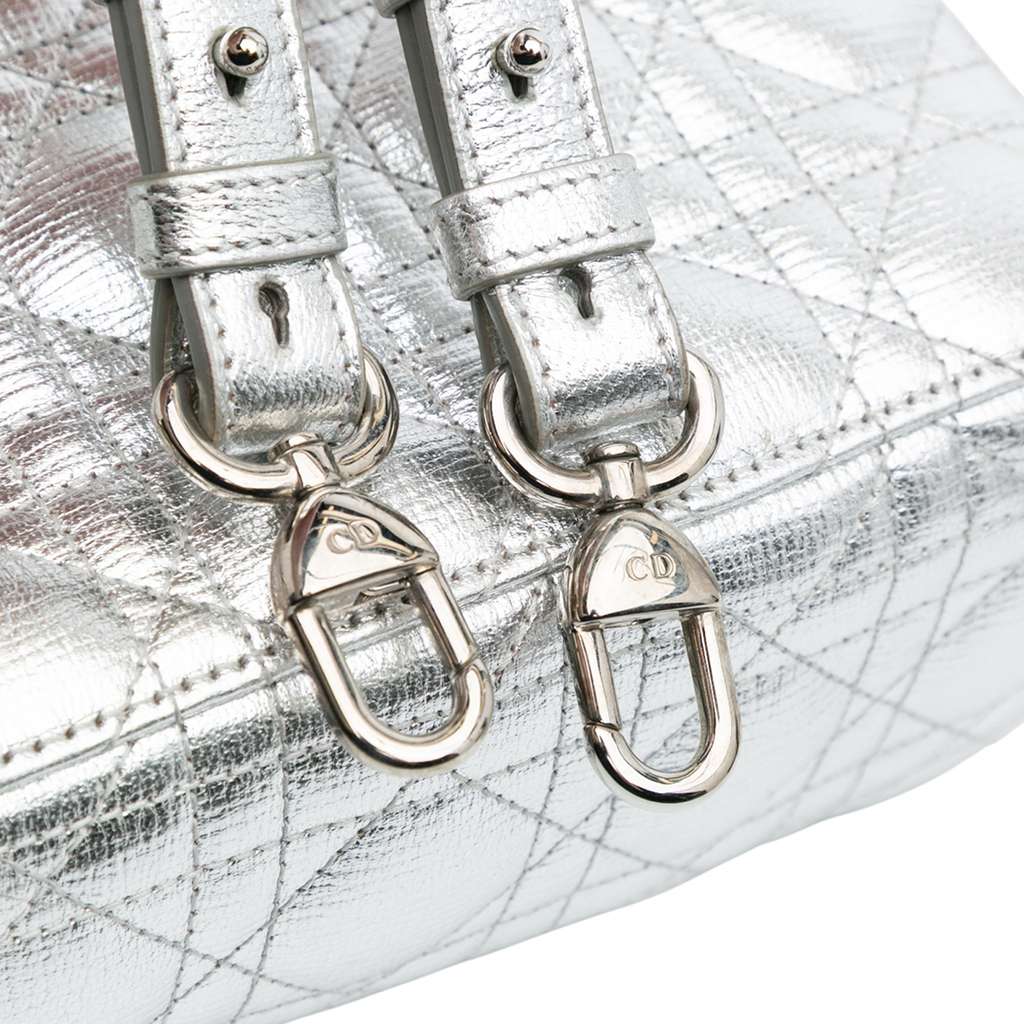 Dior Small Metallic Grained Calfskin Cannage My ABCDior Lady Dior - Image 11