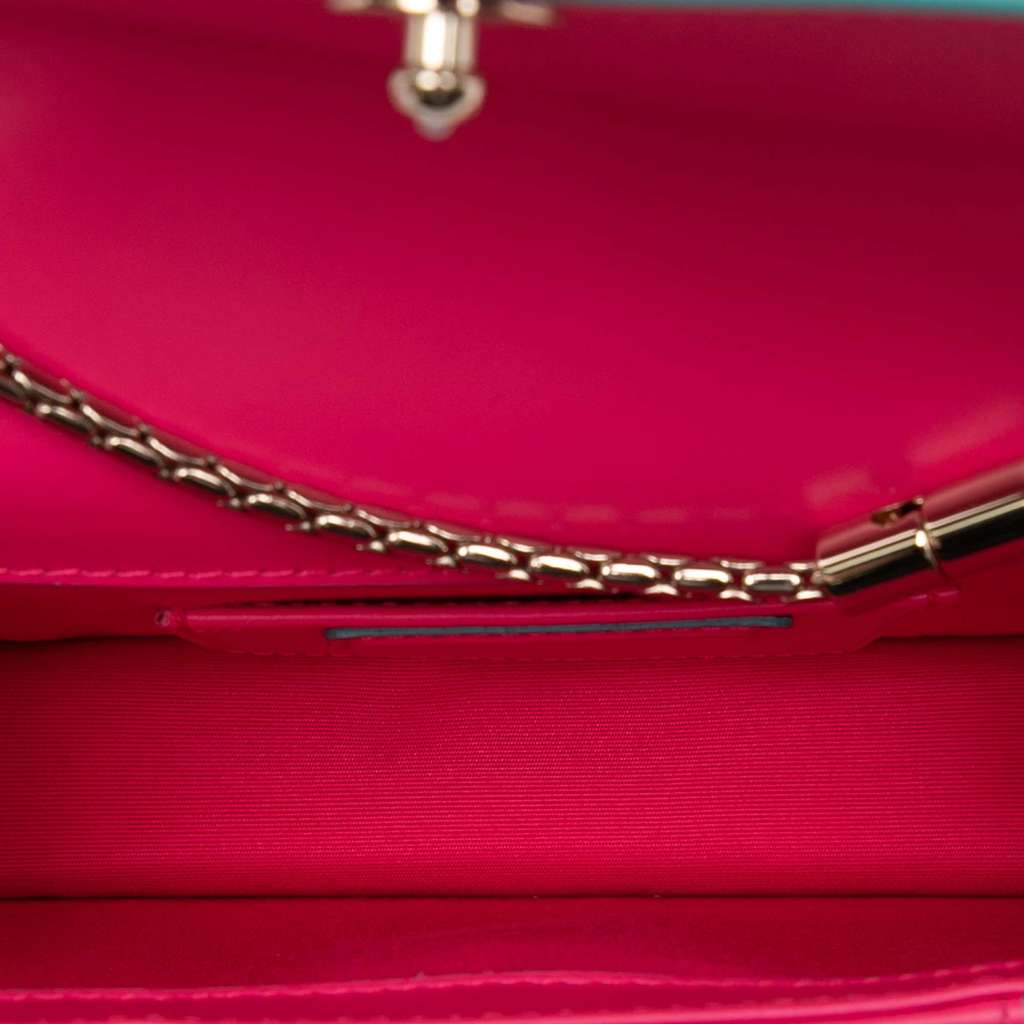 Bvlgari Small Leather Square Serpenti Forever Chain Crossbody - 4