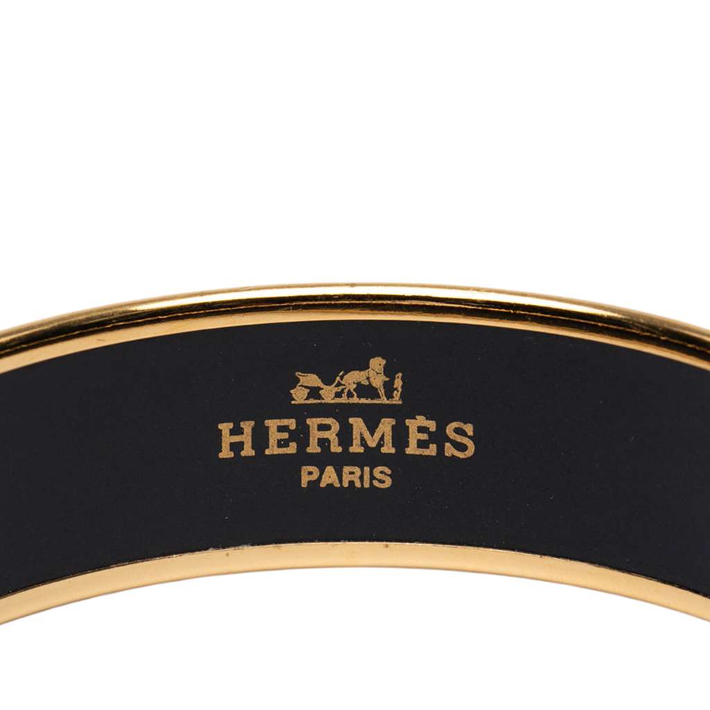 Hermès Wide Printed Enamel Bangle 65 - 4