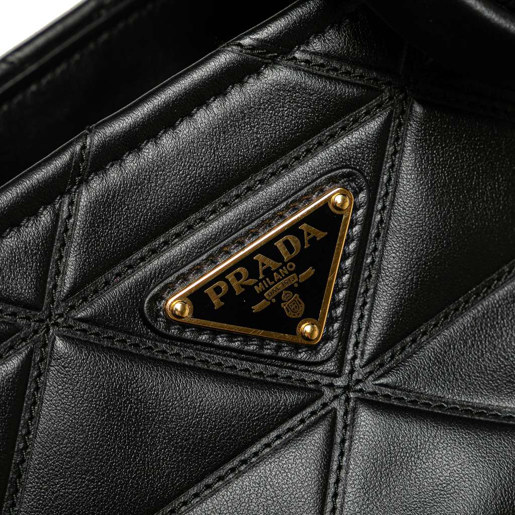 Prada Small Quilted Lambskin Satchel - Image 10