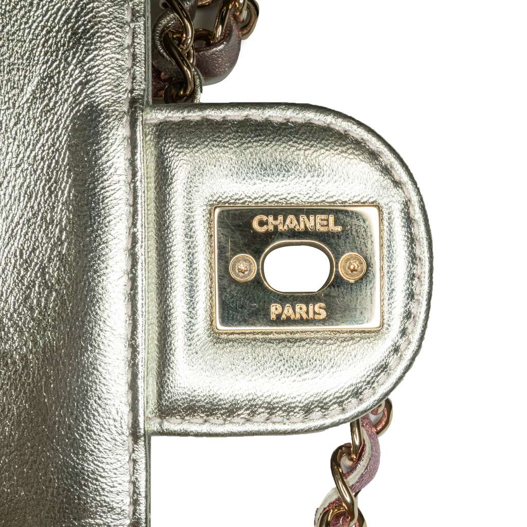 Chanel Mini Metallic Lambskin Like a Wallet Flap Bag - Image 14