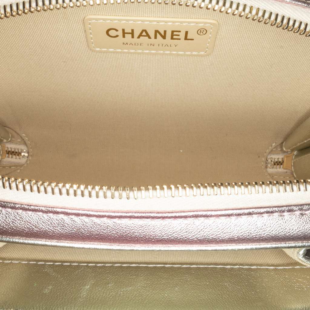 Chanel Mini Metallic Lambskin Like a Wallet Flap Bag - Side view
