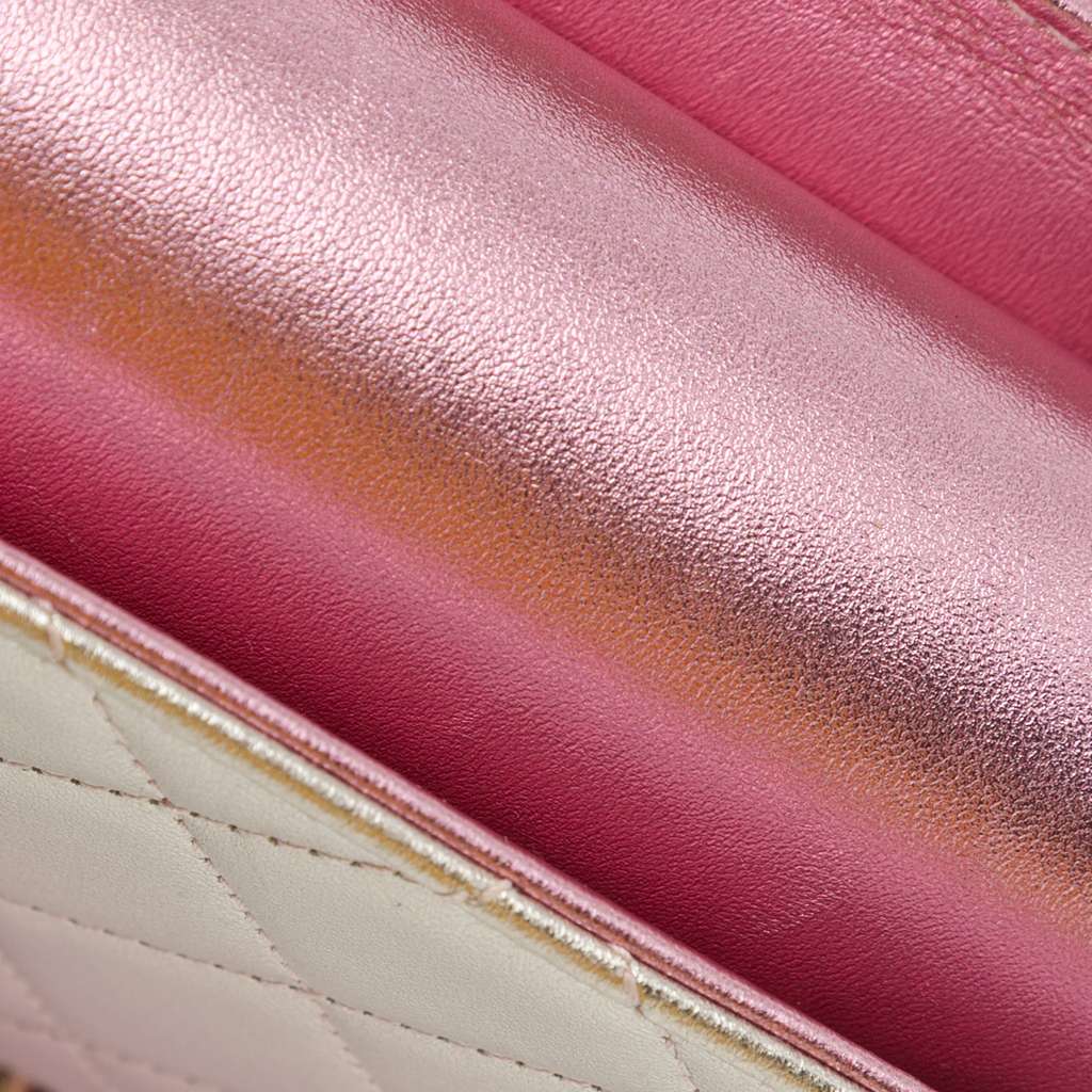 Chanel Mini Metallic Lambskin Like a Wallet Flap Bag - Image 11