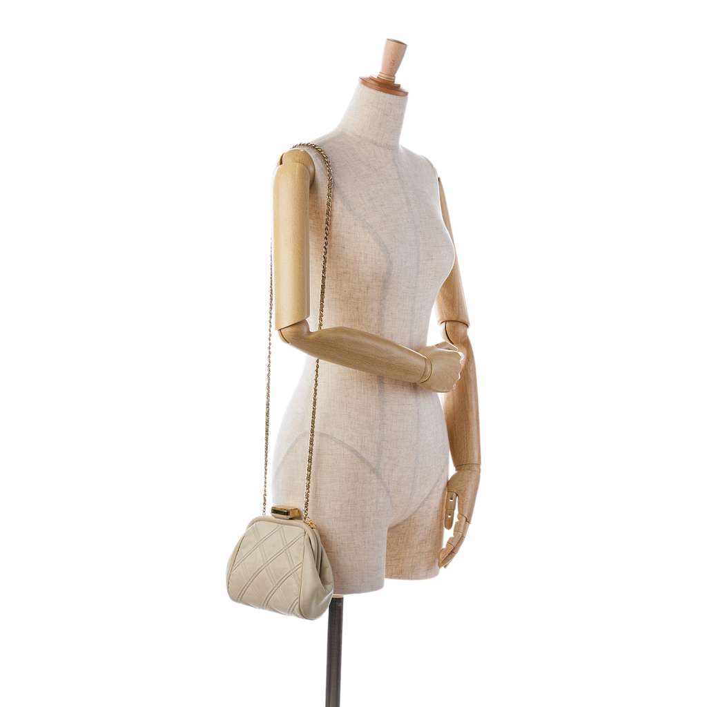 Chanel Calfskin Kiss Lock Frame Bag - Image 14