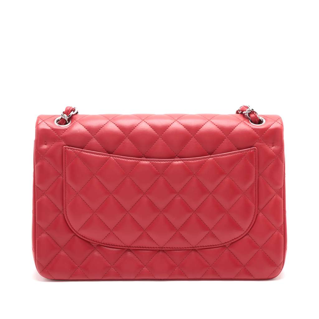Chanel Jumbo Classic Lambskin Double Flap - Back view