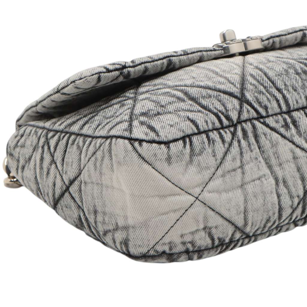 Chanel Large Quilted Washed Denim 19 Flap - Detail 2