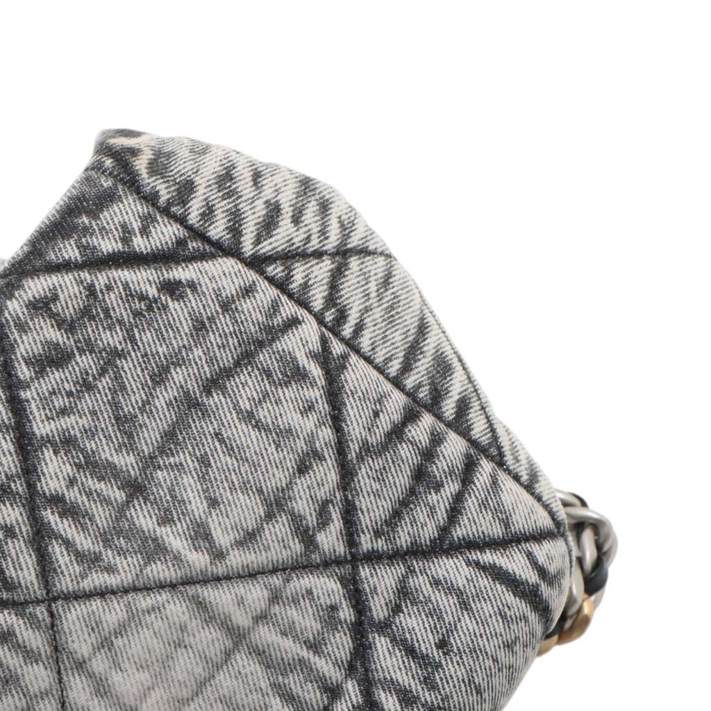 Chanel Large Quilted Washed Denim 19 Flap - Image 11