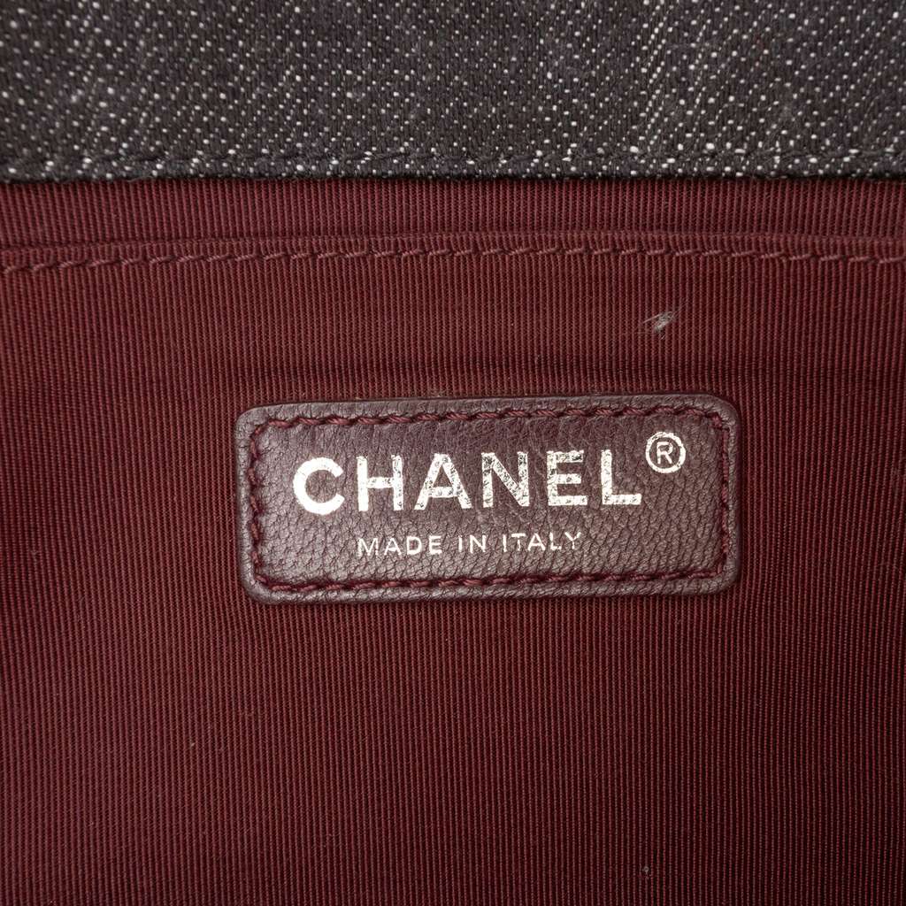 Chanel Old Medium Quilted Denim Boy Flap - Side view
