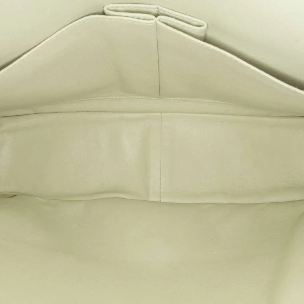 Chanel Jumbo Classic Caviar Double Flap White Leather Very good - Box View