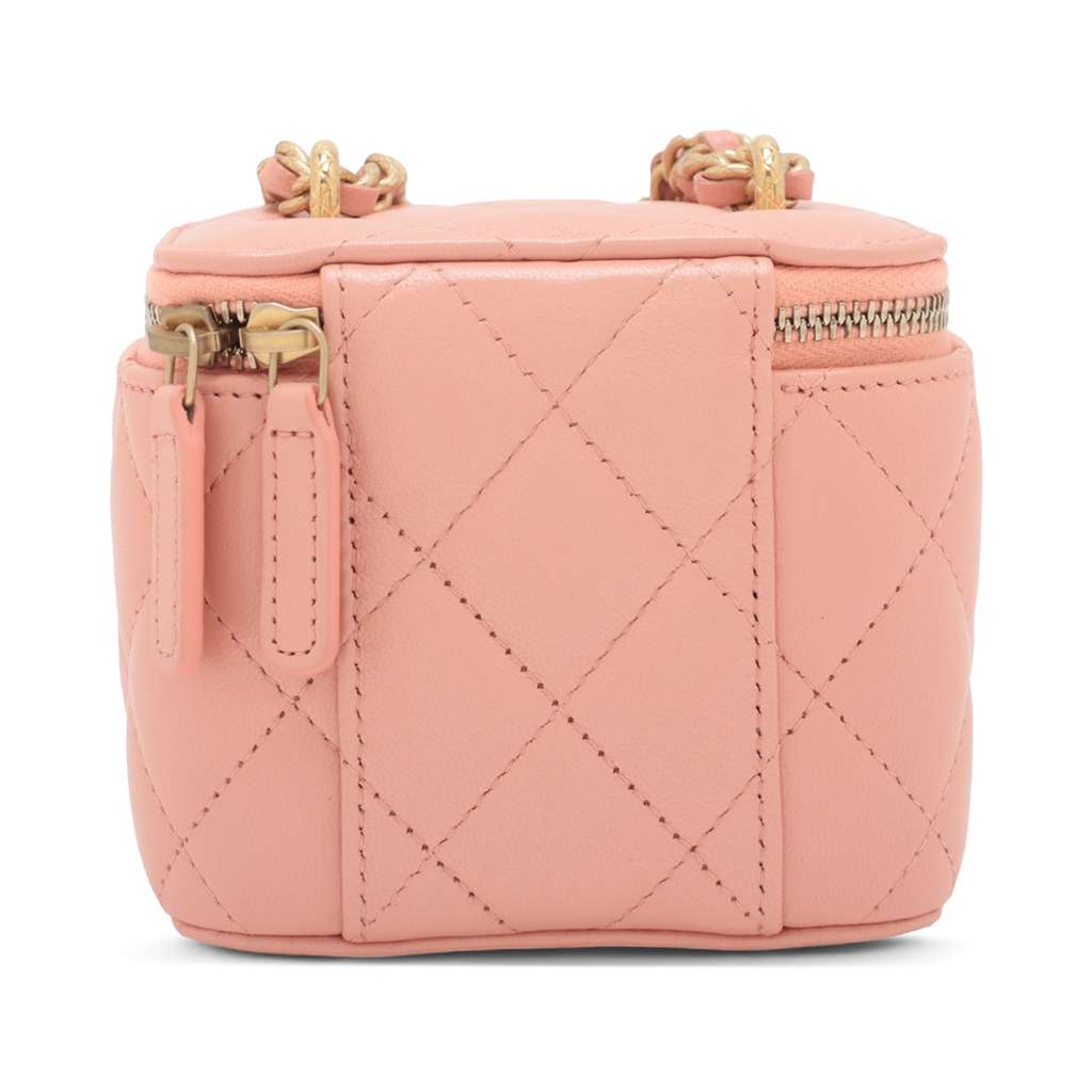 Chanel Mini CC Quilted Lambskin Vanity Case With Chain - 2