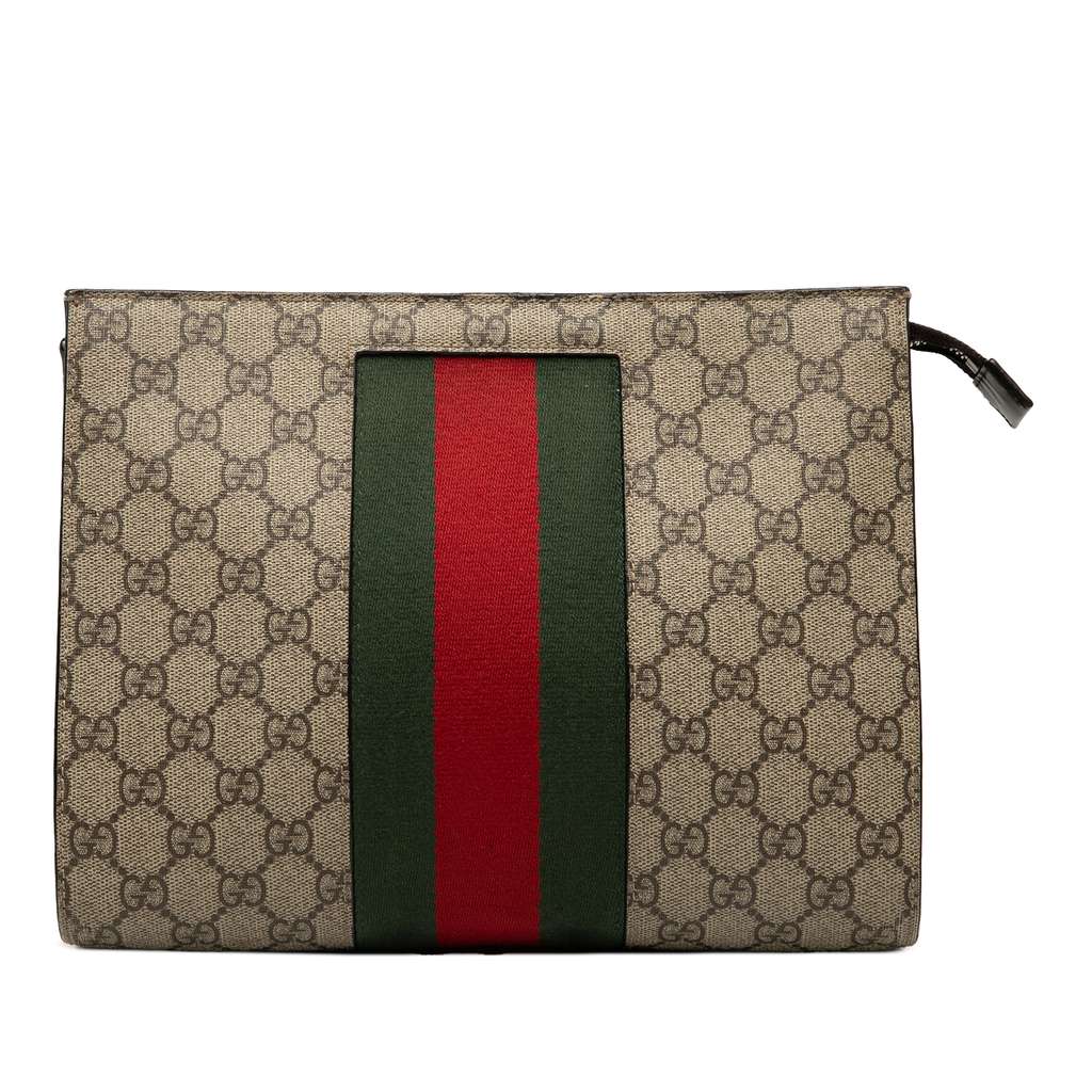 Gucci GG Supreme Web Clutch