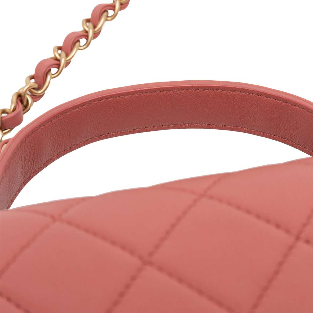 Chanel Quilted Lambskin Chain Infinity Top Handle Bag - Image 11