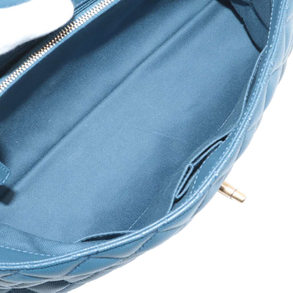 Chanel Medium Quilted Caviar Coco Top Handle Bag - 3