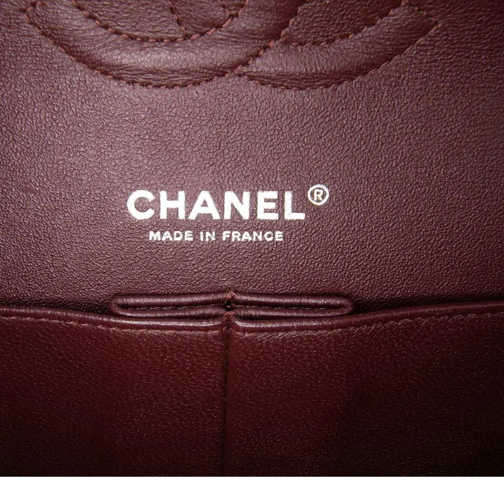 Chanel Medium Classic Tweed Double Flap White Tweed Good - Box View