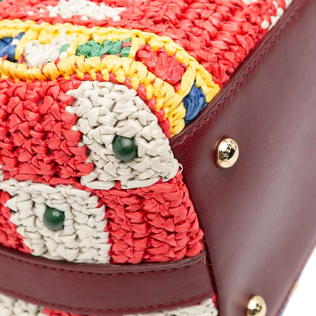 Dolce & Gabbana Raffia Crochet Sicilian Cart Miss Sicily Satchel - Detail 1