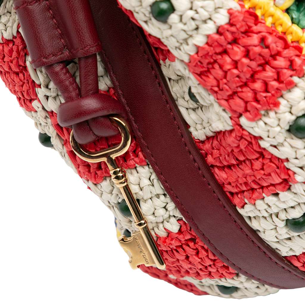 Dolce & Gabbana Raffia Crochet Sicilian Cart Miss Sicily Satchel - Detail 2