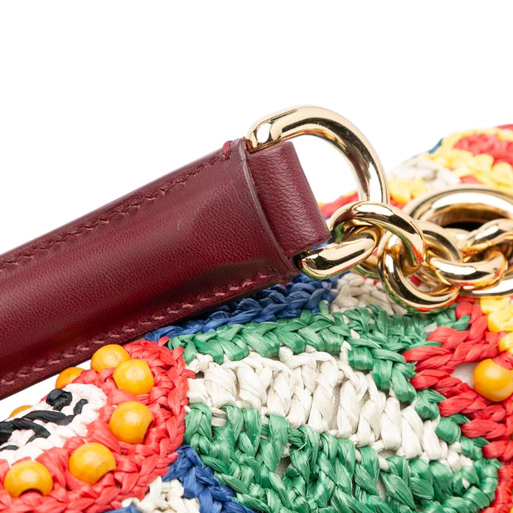 Dolce & Gabbana Raffia Crochet Sicilian Cart Miss Sicily Satchel - Image 10