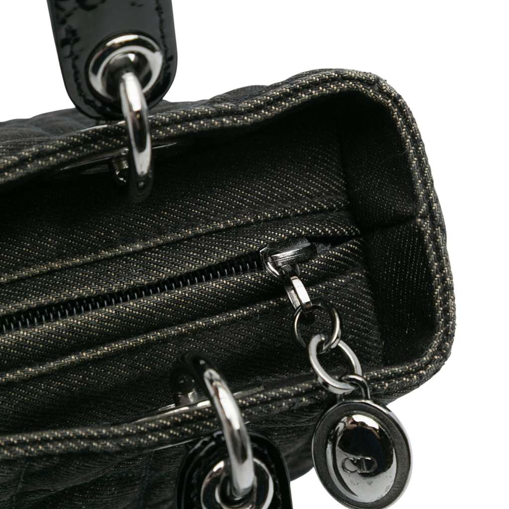 Dior Medium Denim Cannage Lady Dior - Detail 2