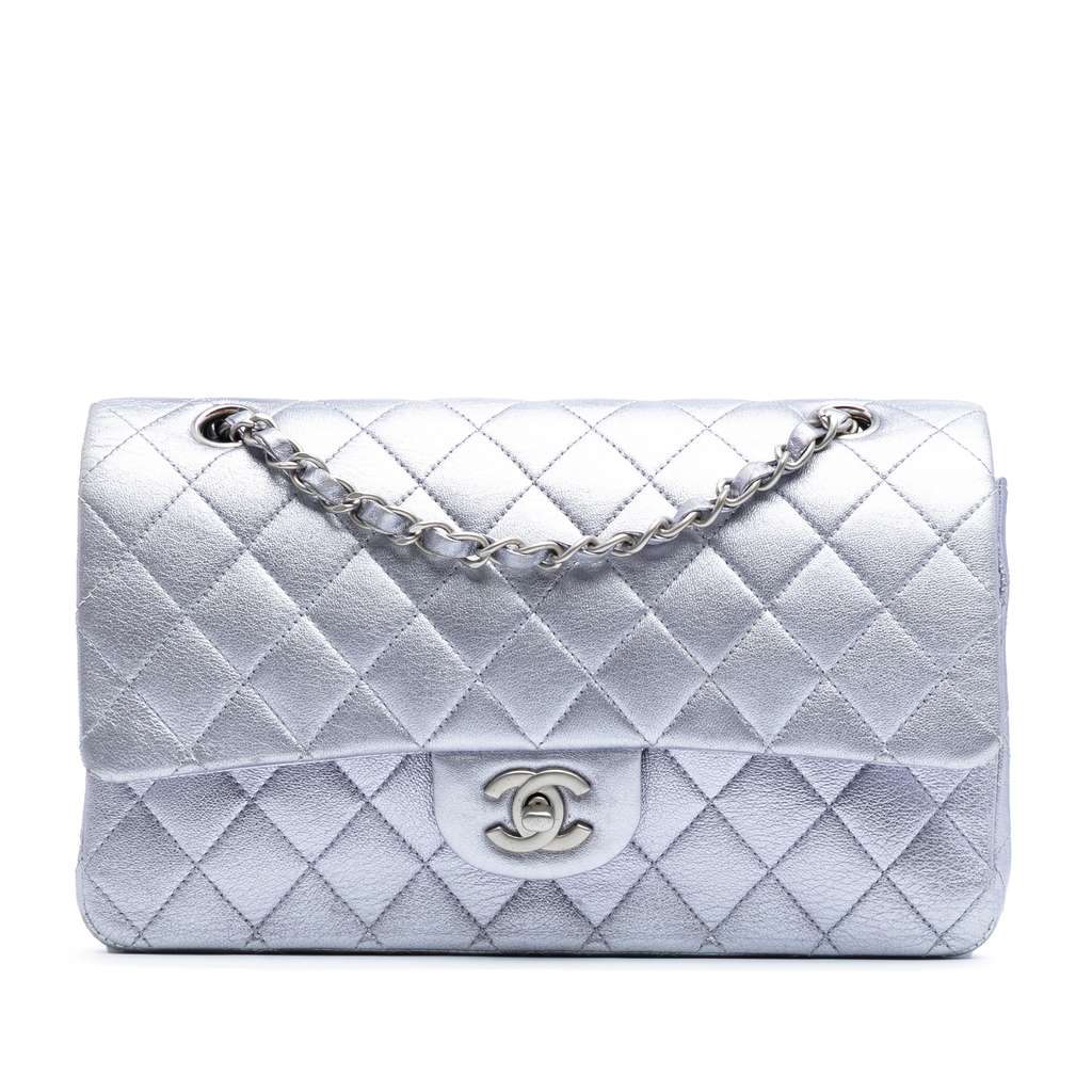 Chanel Medium Classic Metallic Calfskin Double Flap