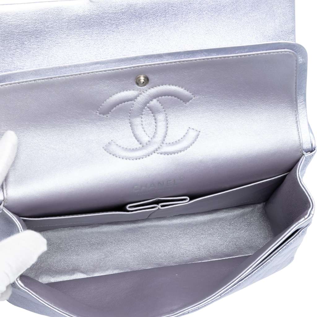 Chanel Medium Classic Metallic Calfskin Double Flap - 4