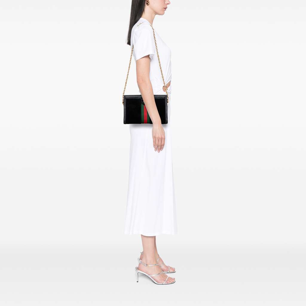 Gucci Small Suede Ophidia Chain Crossbody - Image 12