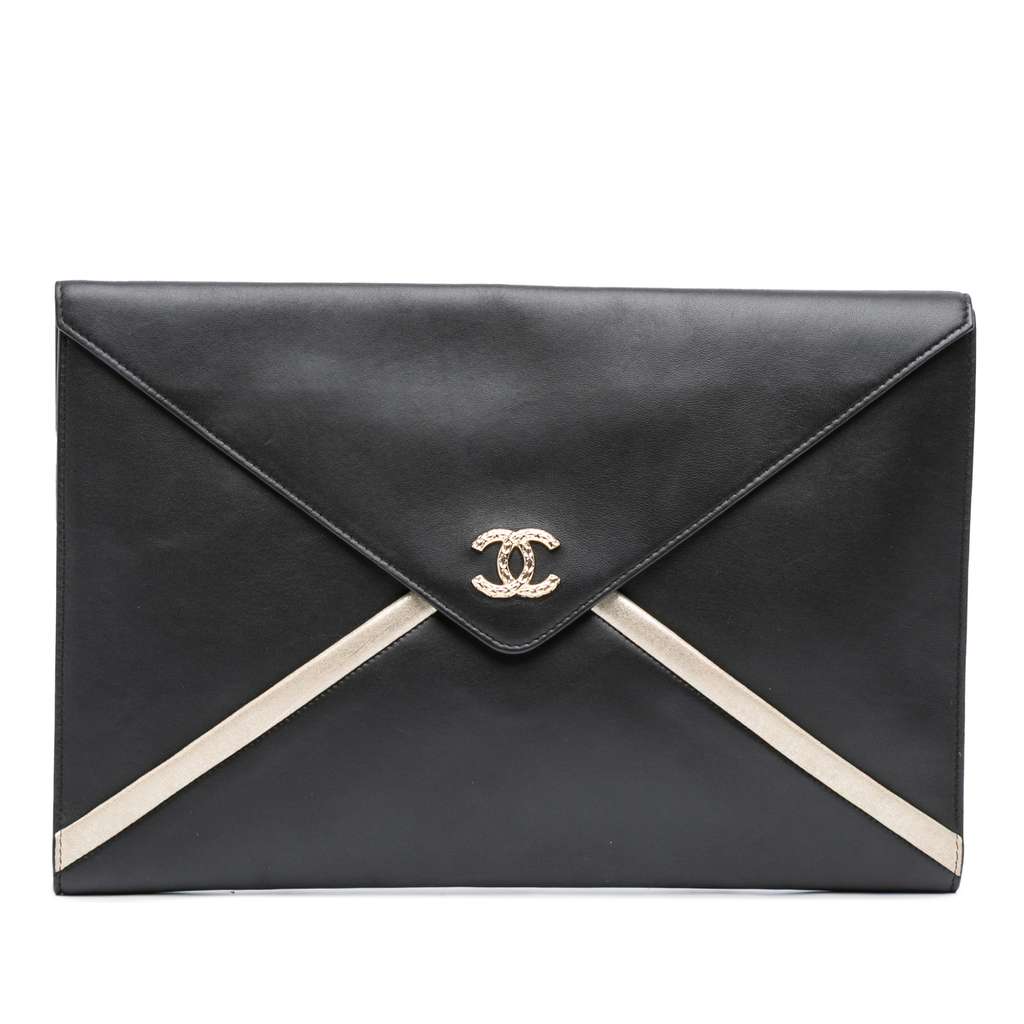 Chanel Lambskin Cocomail Envelope Clutch