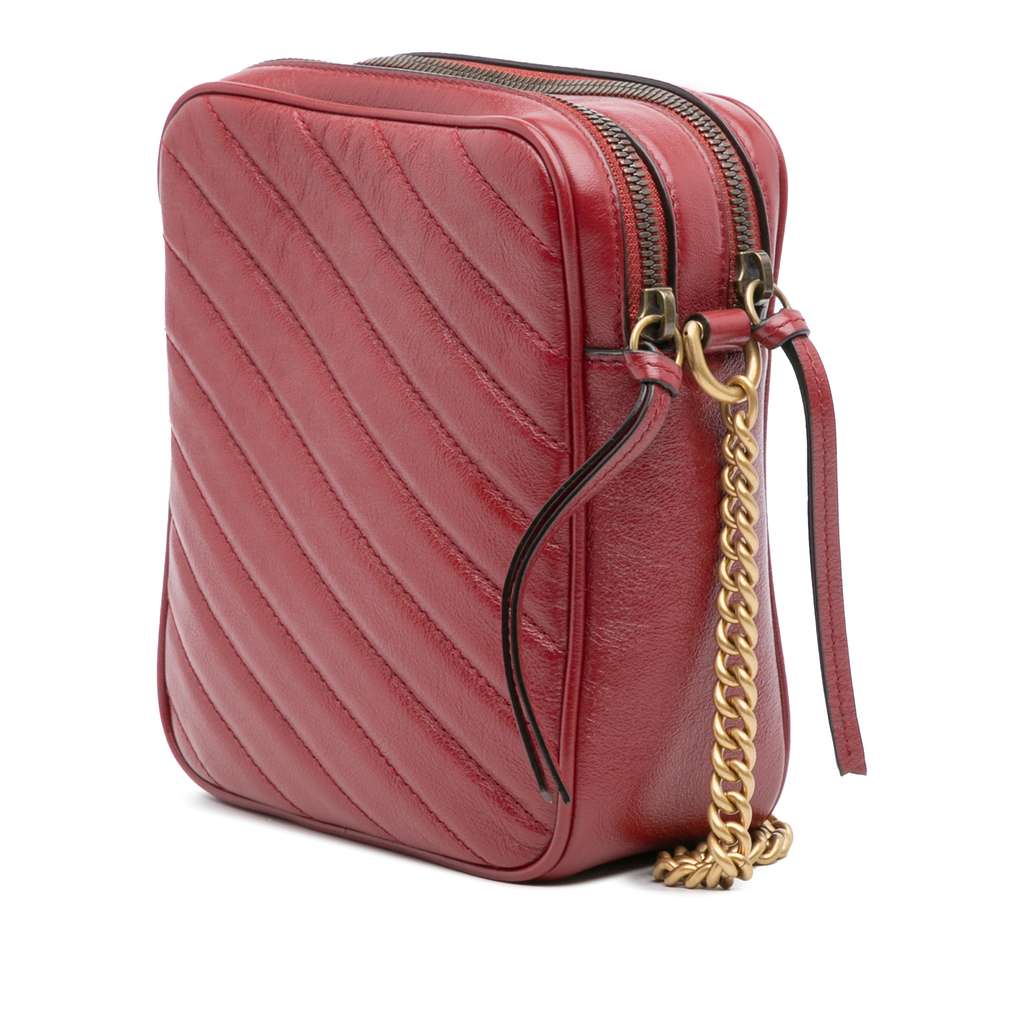 Gucci GG Marmont Matelasse Leather Double Zip Crossbody - Back view