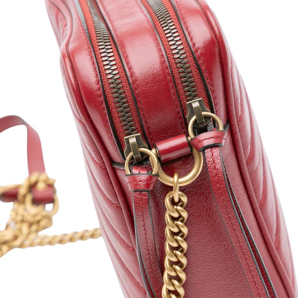 Gucci GG Marmont Matelasse Leather Double Zip Crossbody - Detail 2