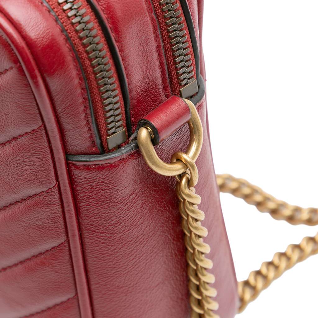 Gucci GG Marmont Matelasse Leather Double Zip Crossbody - Image 11