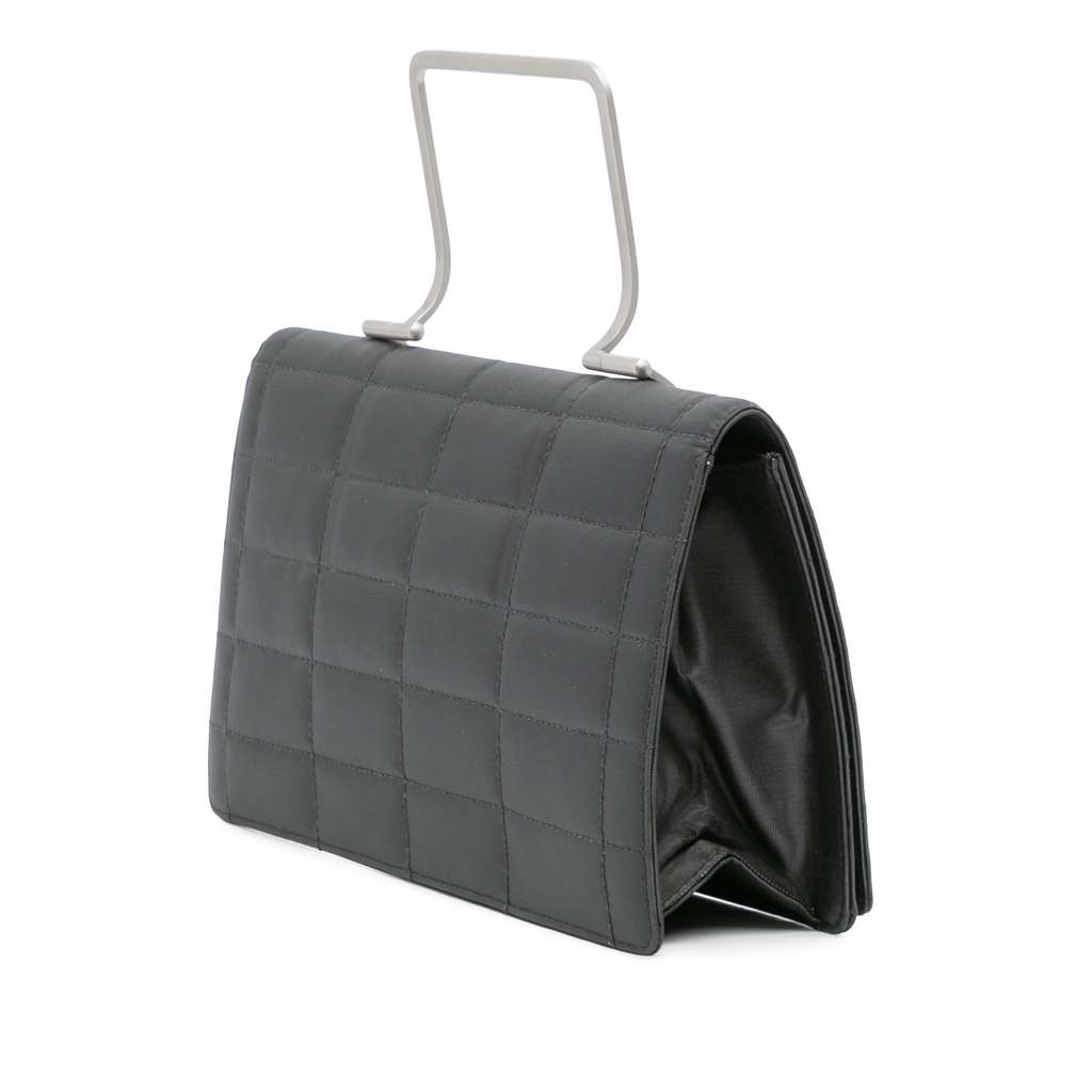 Chanel Chocolate Bar Nylon Convertible Clutch - Back view