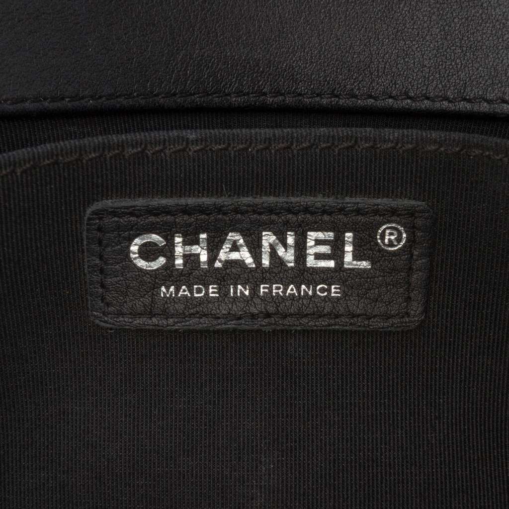 Chanel Old Medium Braided Calfskin Boy Flap - Side view