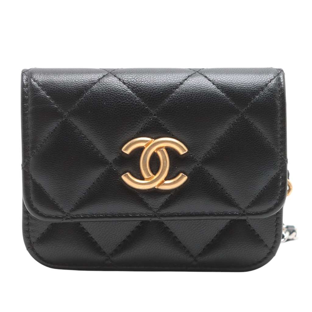 Chanel Mini Quilted Goatskin Punk Essentials Chain Flap Belt Bag