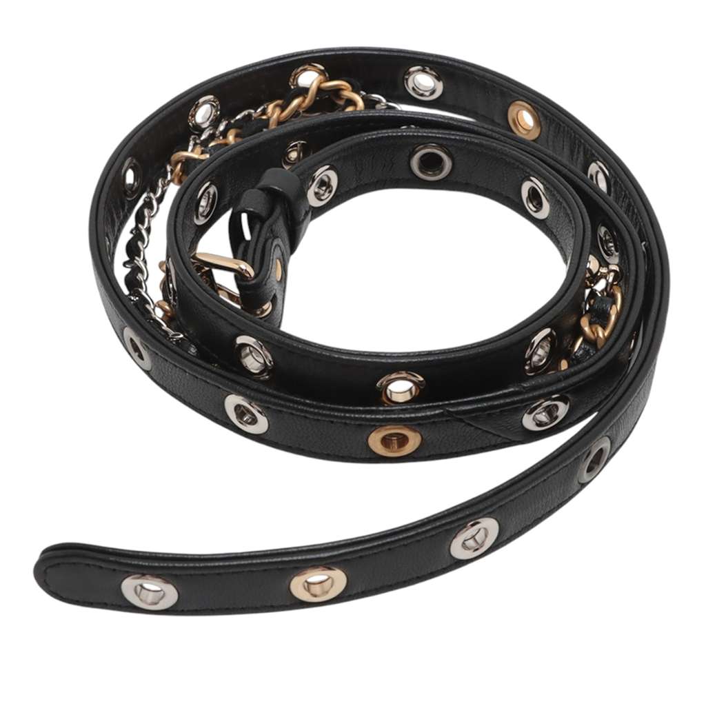 Chanel Mini Quilted Goatskin Punk Essentials Chain Flap Belt Bag - Detail 2