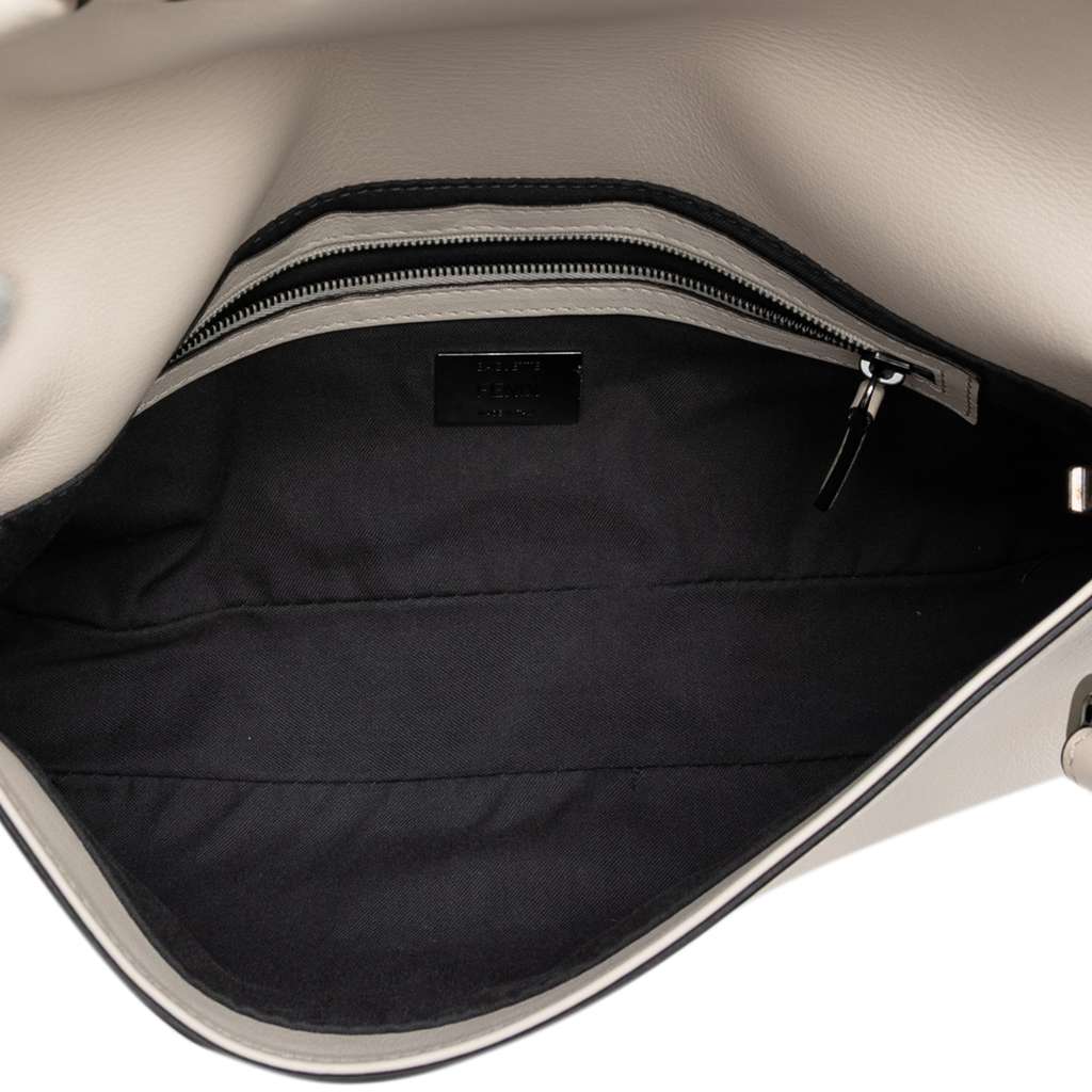 Fendi Whipstitch Leather Baguette Crossbody - 4