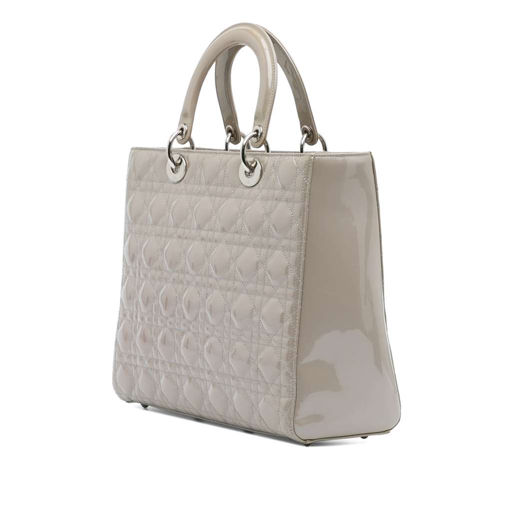 Dior Large Patent Cannage Lady Dior - 2