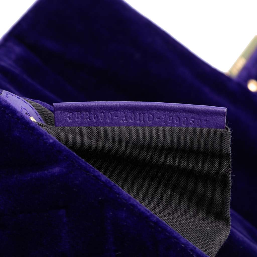 Fendi Zucca Embossed Velvet Baguette Satchel - Detail 1