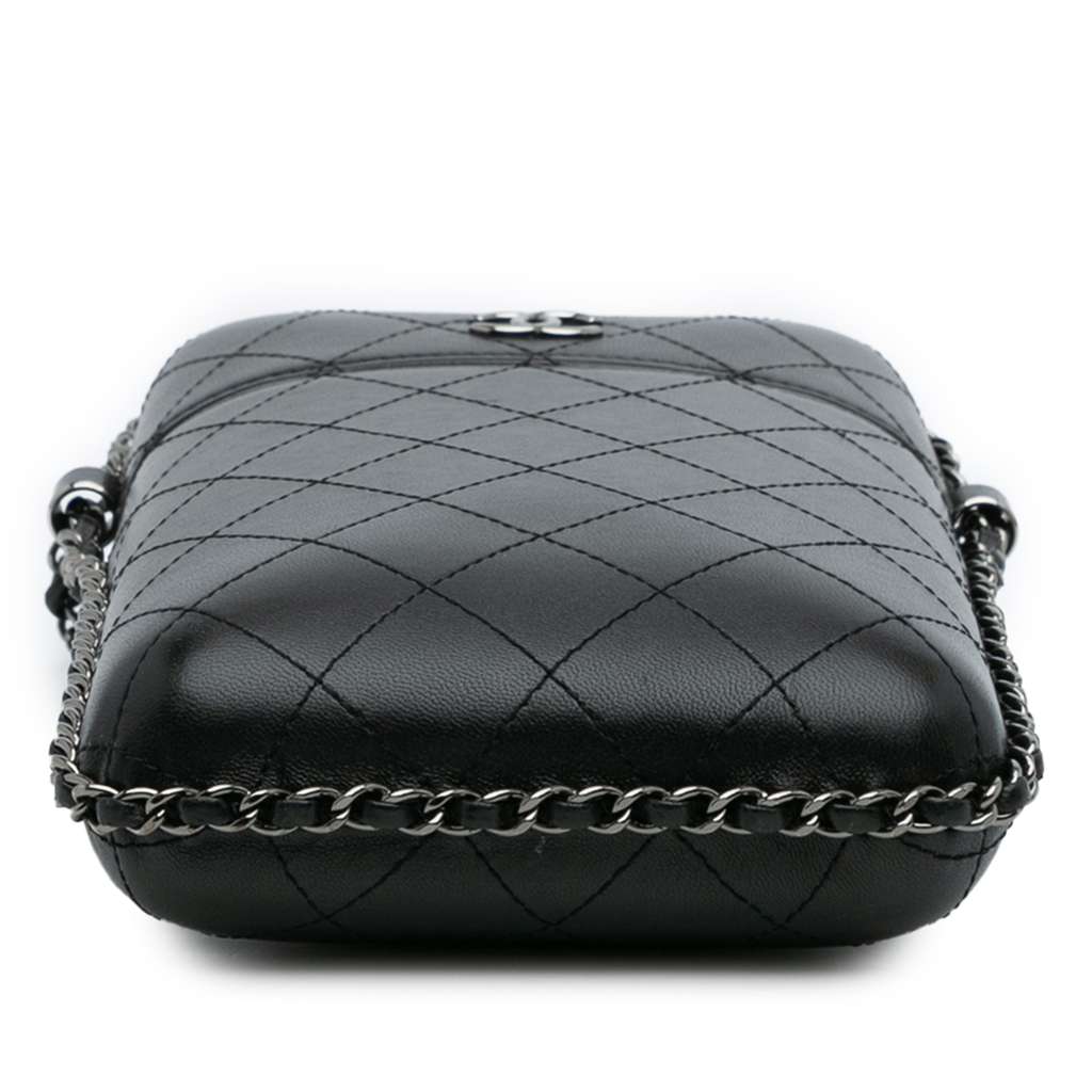Chanel CC Quilted Lambskin Chain Around Phone Holder - Image 6