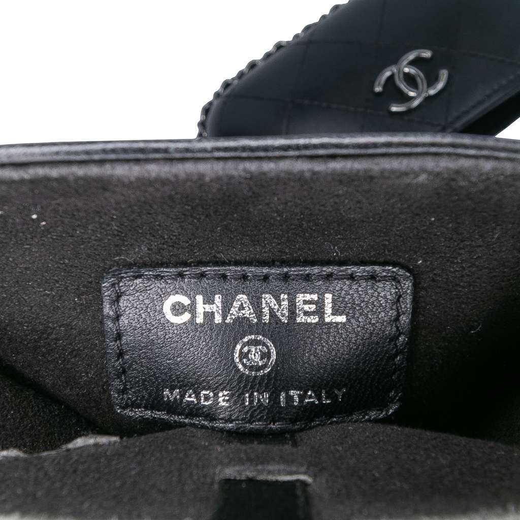 Chanel CC Quilted Lambskin Chain Around Phone Holder - Side view