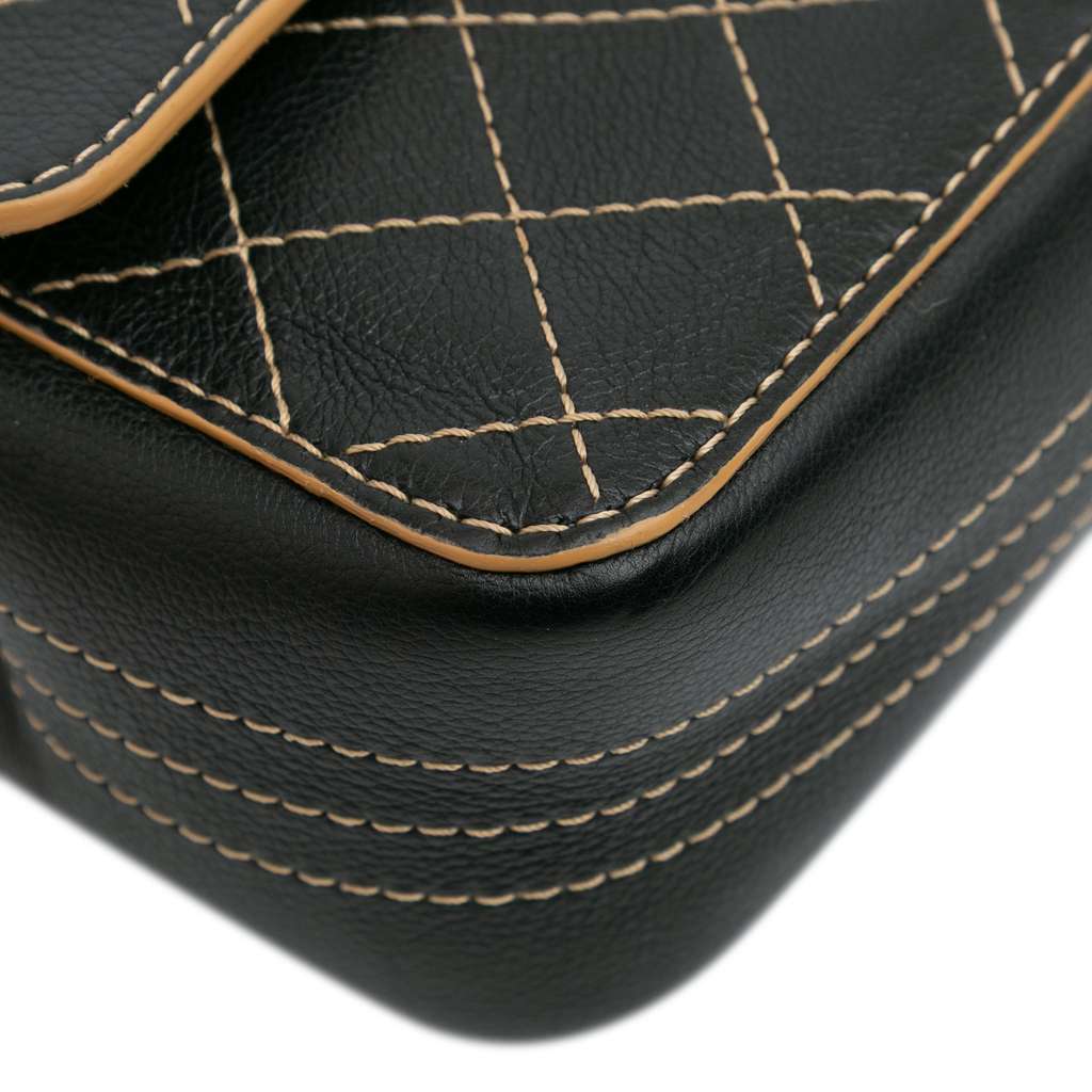 Chanel Medium Classic Calfskin Wild Stitch Double Flap - Image 12