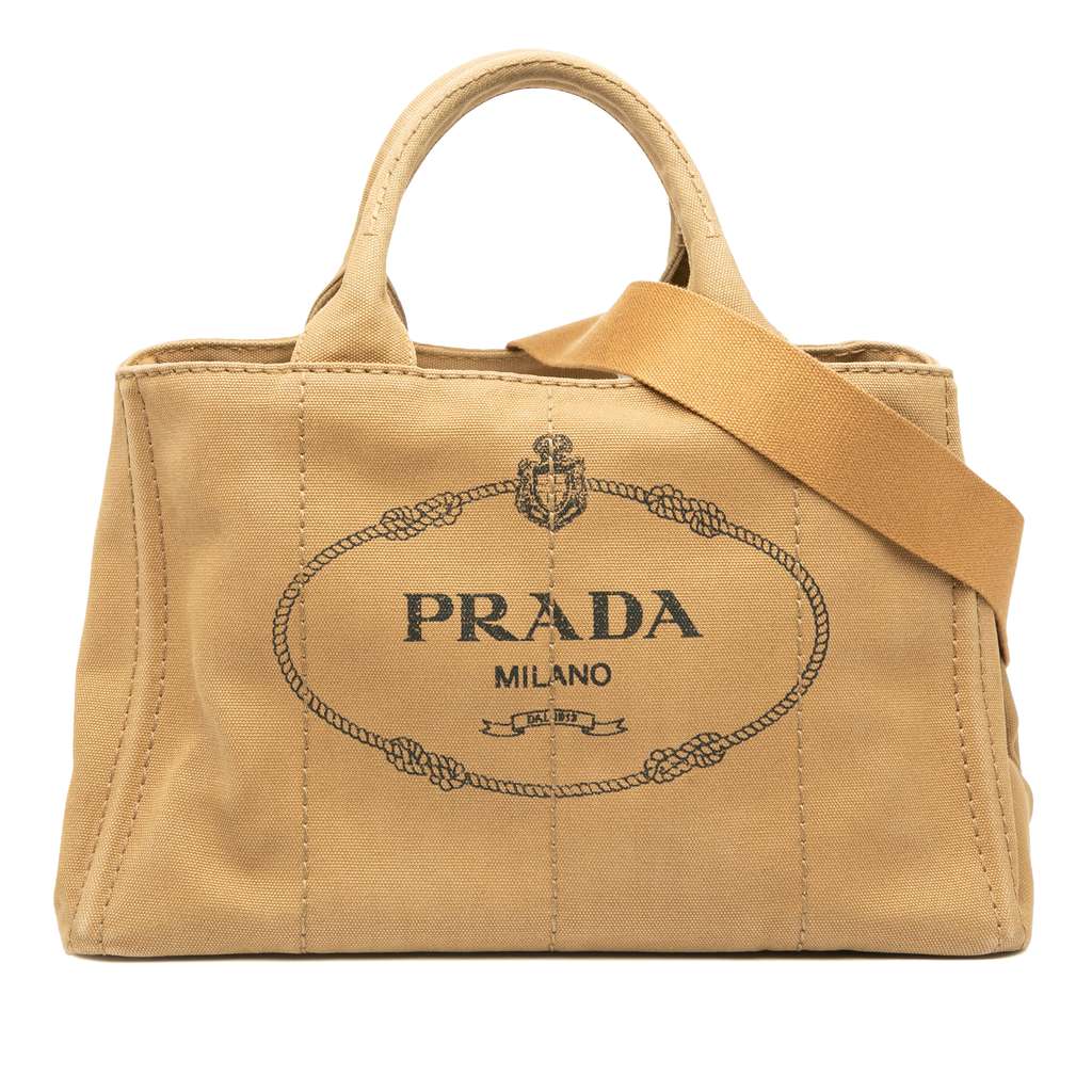 Prada Canvas Canapa Logo Satchel